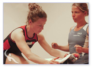Ausdauertraining im Studio am Rudergerät